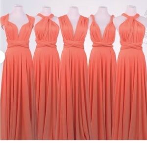 david’s bridal style-your-way 6 tie long mesh bridesmaid dress
